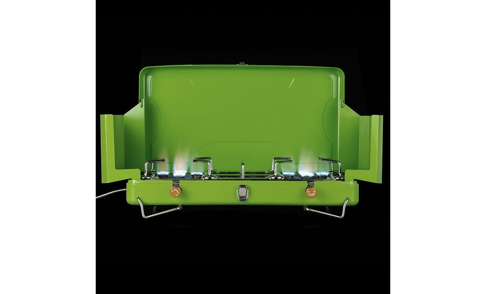 Кемпінгова газова плитка на 2 конфорки BRS-81 для різьбових балонів, зображення 6