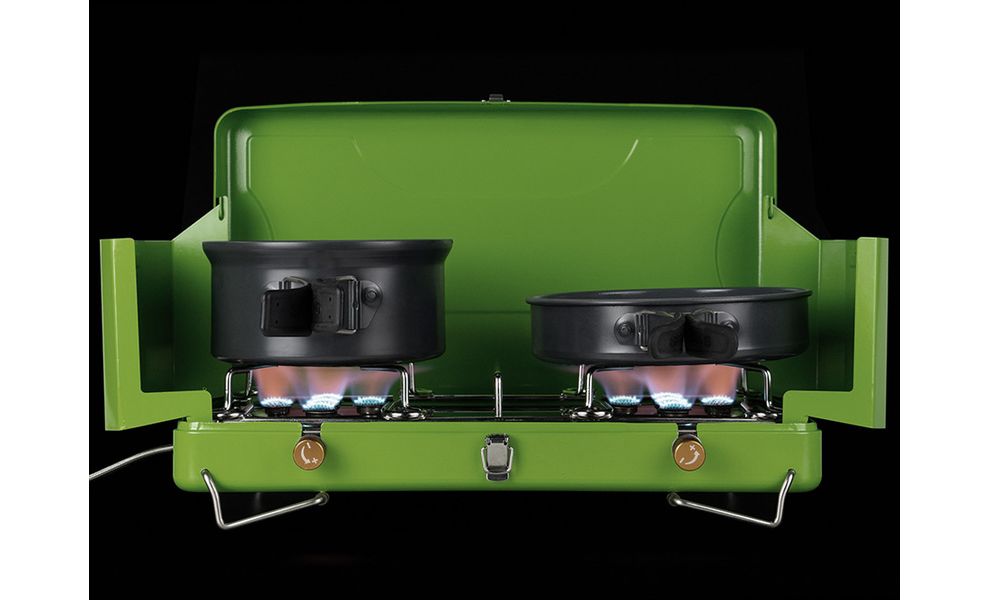 Кемпінгова газова плитка на 2 конфорки BRS-81 для різьбових балонів, зображення 7