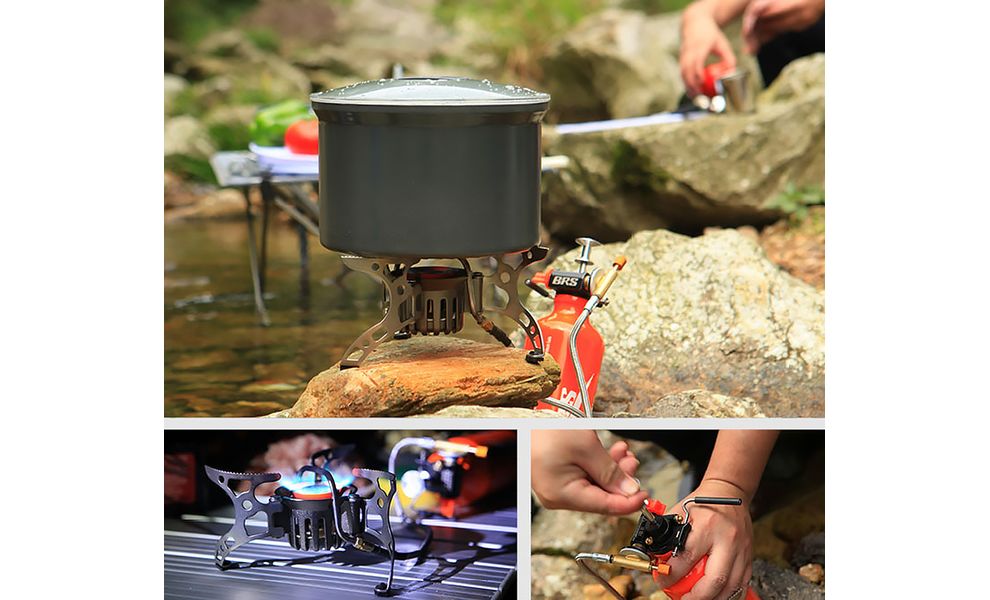 Туристичний мультипаливний пальник зі шлангом та підігрівом BRS-8A, зображення 9