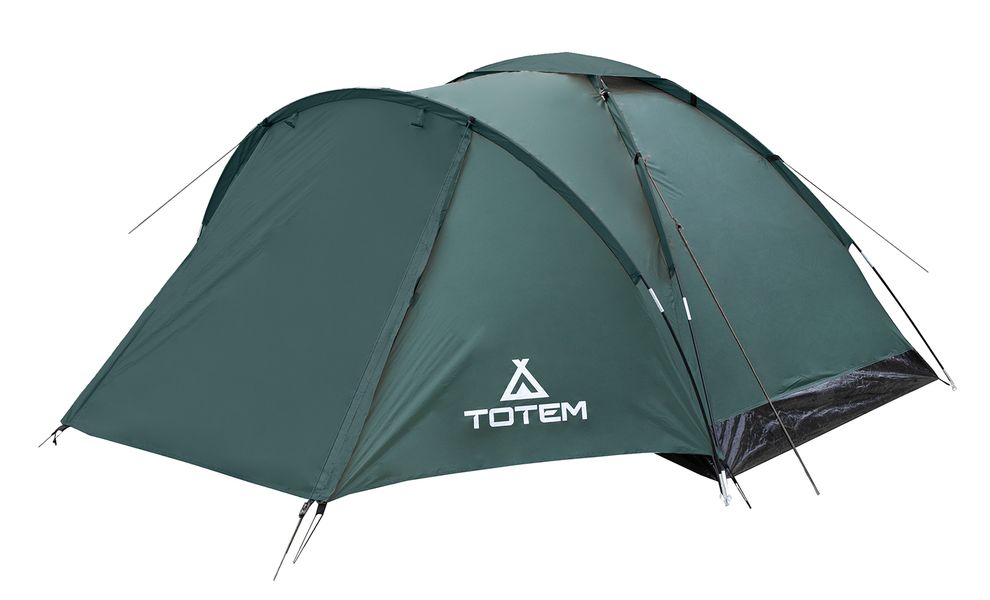 4-місний намет Totem Summer 4 Plus V2: одношаровий, з тамбуром, Кількість місць: 4, Колір: Green, зображення 3