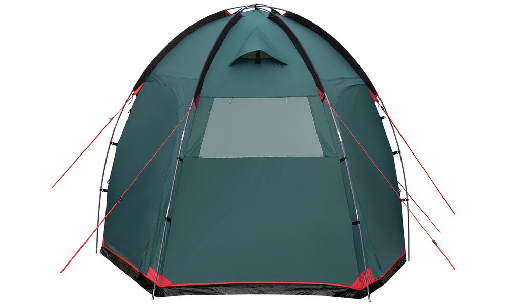 3-місний кемпінговий намет Tramp Bell 3 V2, Кількість місць: 3, Колір: Storm Green/Red, зображення 8