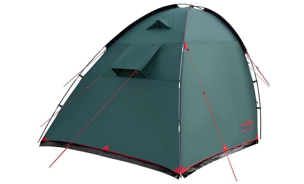 3-місний кемпінговий намет Tramp Bell 3 V2, Кількість місць: 3, Колір: Storm Green/Red, зображення 13