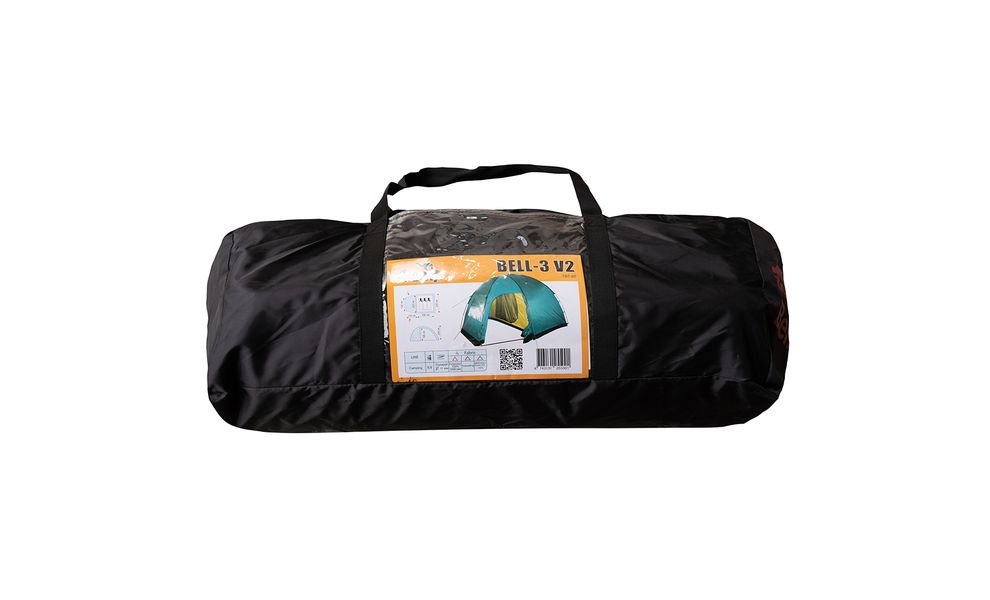 3-місний кемпінговий намет Tramp Bell 3 V2, Кількість місць: 3, Колір: Storm Green/Red, зображення 26