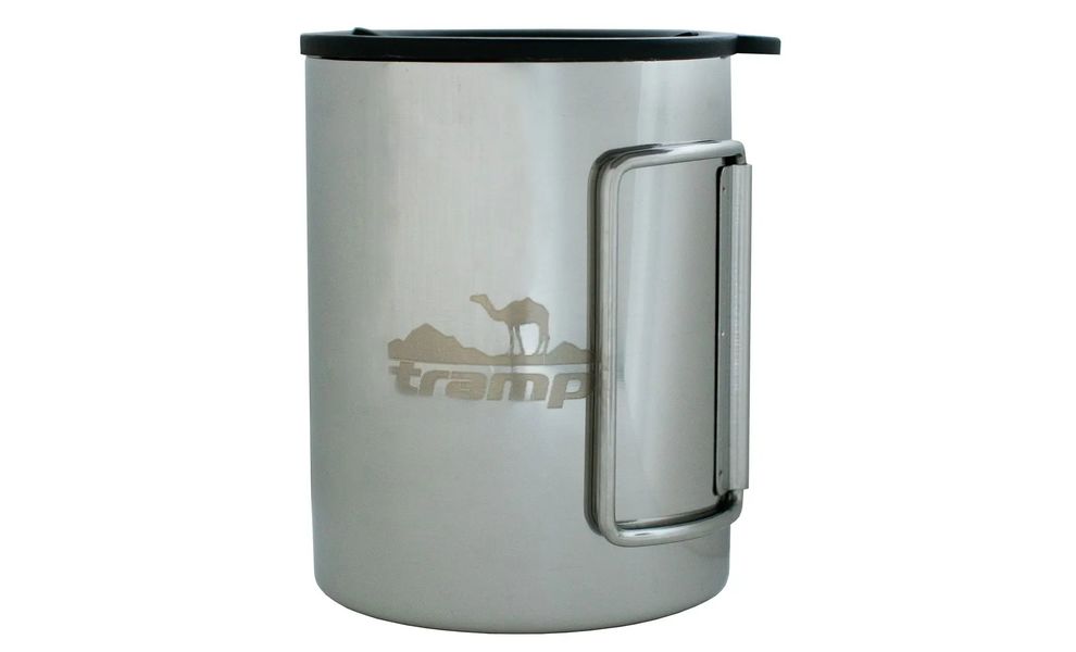 Туристична термочашка з кришкою та складною ручкою Tramp UTRC-137 (Metal) на 400 мл, нержавіюча сталь, Об'єм: 400, Колір: Metal, зображення 4