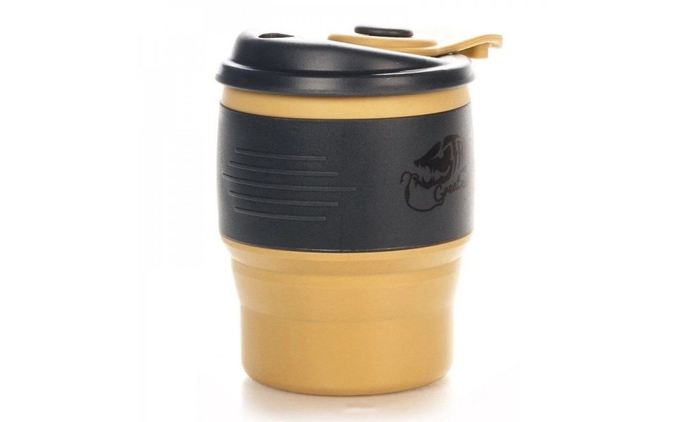 Складна туристична кружка з кришкою Tramp UTRC-082 (Sand) на 350 мл, харчовий силікон, Об'єм: 350, Колір: Sand, зображення 2