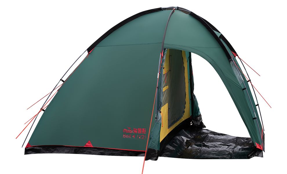 4-місний кемпінговий намет Tramp Bell 4 V2, Кількість місць: 4, Колір: Storm Green/Red, зображення 12