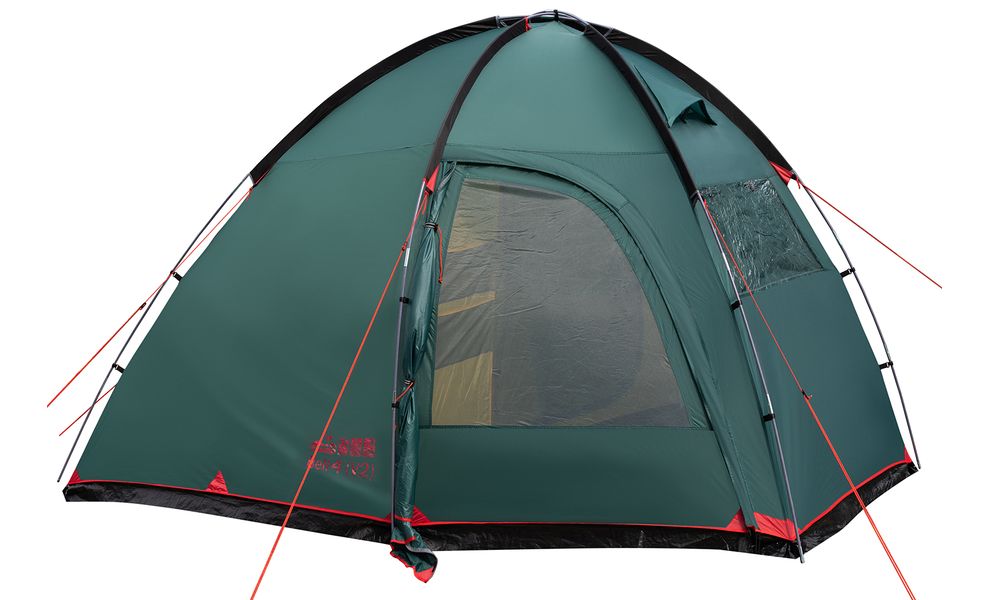 4-місний кемпінговий намет Tramp Bell 4 V2, Кількість місць: 4, Колір: Storm Green/Red, зображення 11
