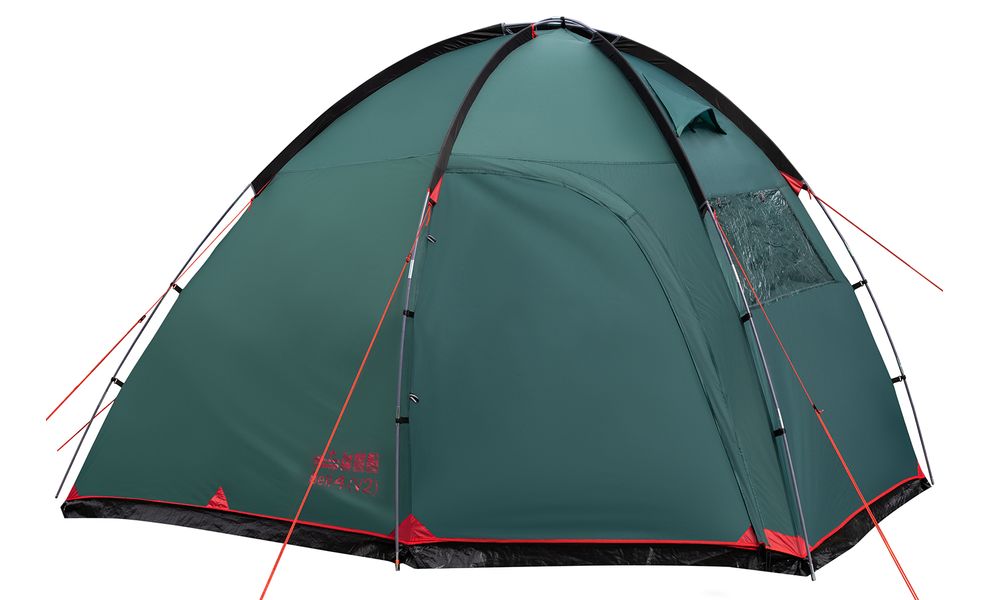 4-місний кемпінговий намет Tramp Bell 4 V2, Кількість місць: 4, Колір: Storm Green/Red, зображення 10