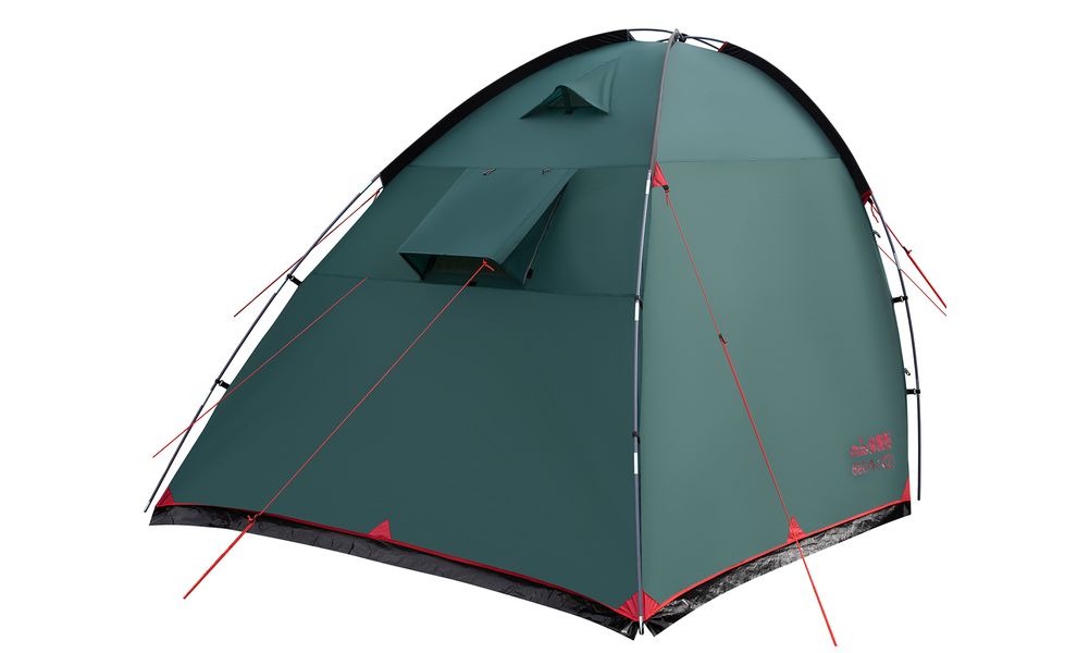 4-місний кемпінговий намет Tramp Bell 4 V2, Кількість місць: 4, Колір: Storm Green/Red, зображення 4