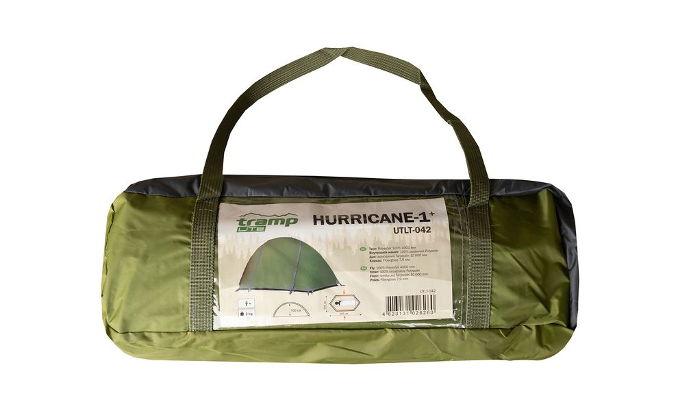 1-місний намет Tramp Hurricane 1: двошаровий, Кількість місць: 1, Колір: Olive, зображення 15