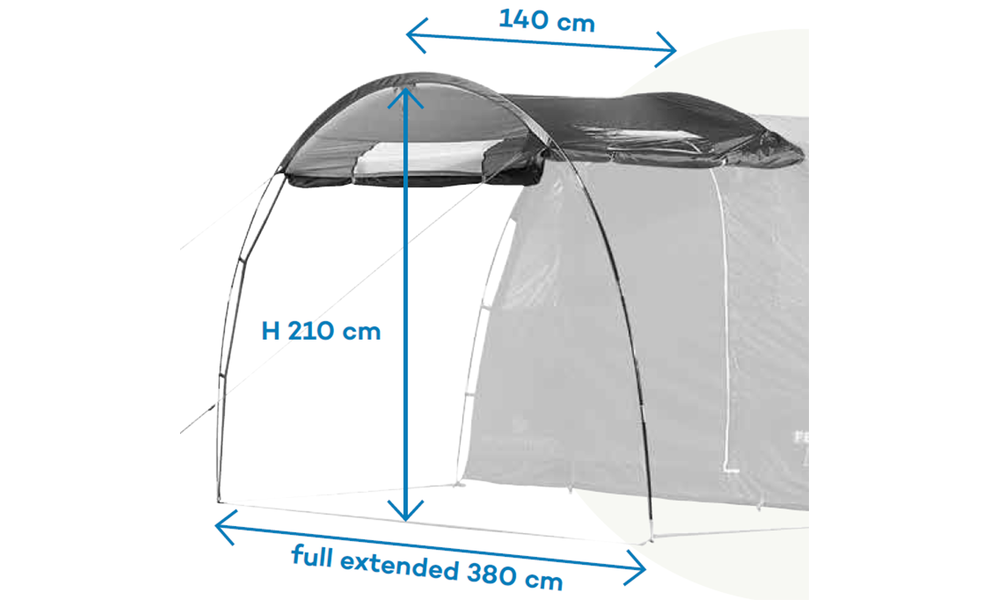 Каркасний тент Ferrino Canopy 6 Places (Dark Grey), зображення 4