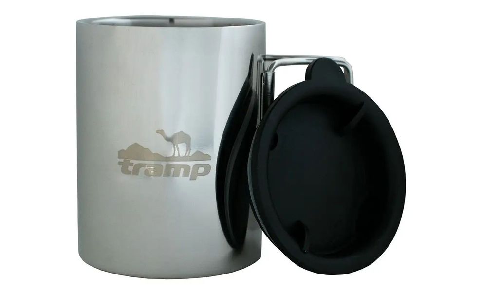 Туристична термочашка з кришкою та складною ручкою Tramp UTRC-137 (Metal) на 400 мл, нержавіюча сталь, Об'єм: 400, Колір: Metal, зображення 2