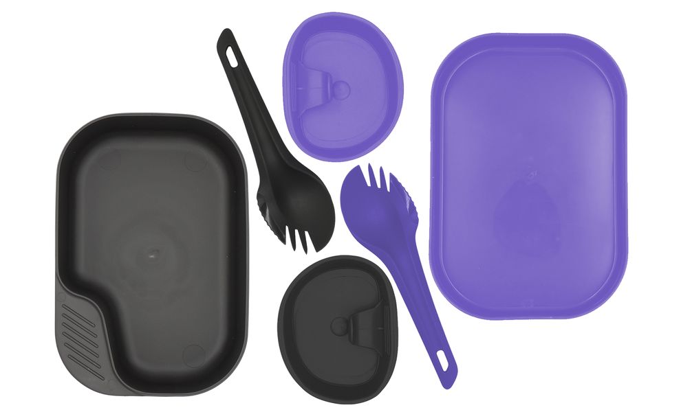 Туристичний набір столового посуду Wildo Camp-A-Box Duo - Light (Blueberry) на 2 особи, харчовий пластик, Тип комплекту: Light, Колір: Blueberry, зображення 2