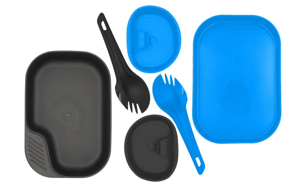 Туристичний набір столового посуду Wildo Camp-A-Box Duo - Light (Light Blue) на 2 особи, харчовий пластик, Тип комплекту: Light, Колір: Light Blue, зображення 2