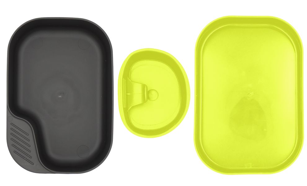 Туристичний набір столового посуду Wildo Camp-A-Box - Basic (Lime) на 1 особу, харчовий пластик, Тип комплекту: Basic, Колір: Lime, зображення 2