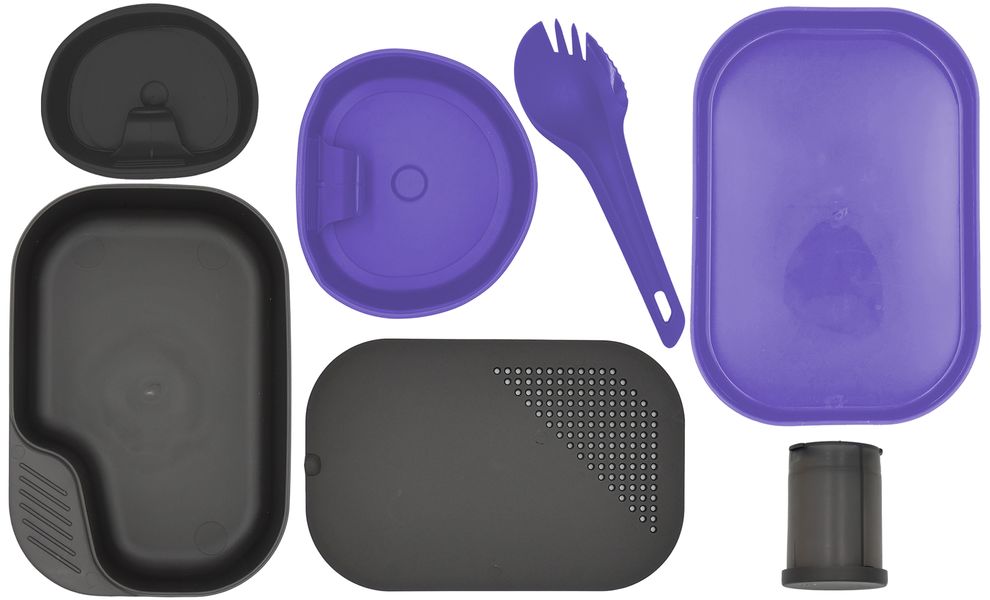 Туристичний набір столового посуду Wildo Camp-A-Box - Complete (Blueberry) на 1 особу, харчовий пластик, Тип комплекту: Complete, Колір: Blueberry, зображення 2