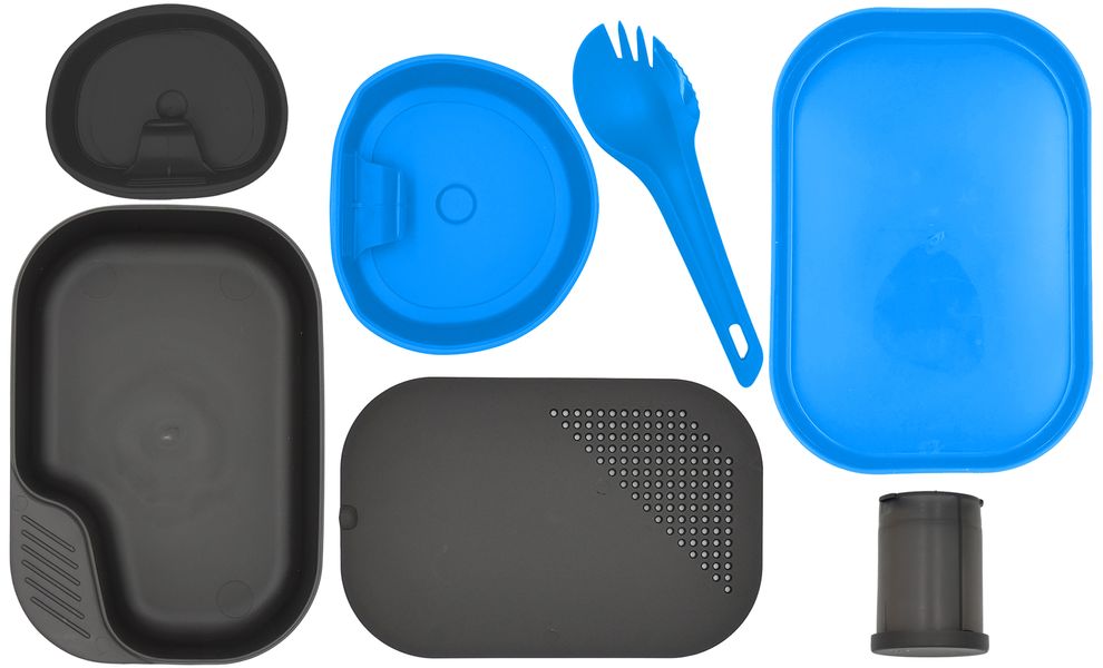 Туристичний набір столового посуду Wildo Camp-A-Box - Complete (Light Blue) на 1 особу, харчовий пластик, Тип комплекту: Complete, Колір: Light Blue, зображення 2