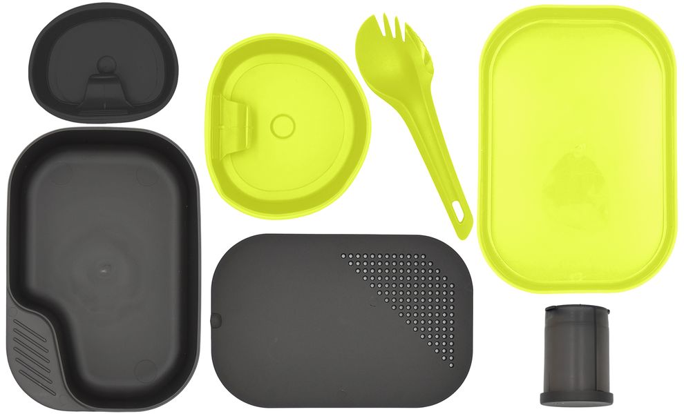 Туристичний набір столового посуду Wildo Camp-A-Box - Complete (Lime) на 1 особу, харчовий пластик, Тип комплекту: Complete, Колір: Lime, зображення 2