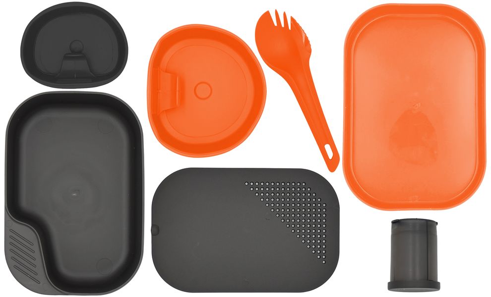 Туристичний набір столового посуду Wildo Camp-A-Box - Complete (Orange) на 1 особу, харчовий пластик, Тип комплекту: Complete, Колір: Orange, зображення 2