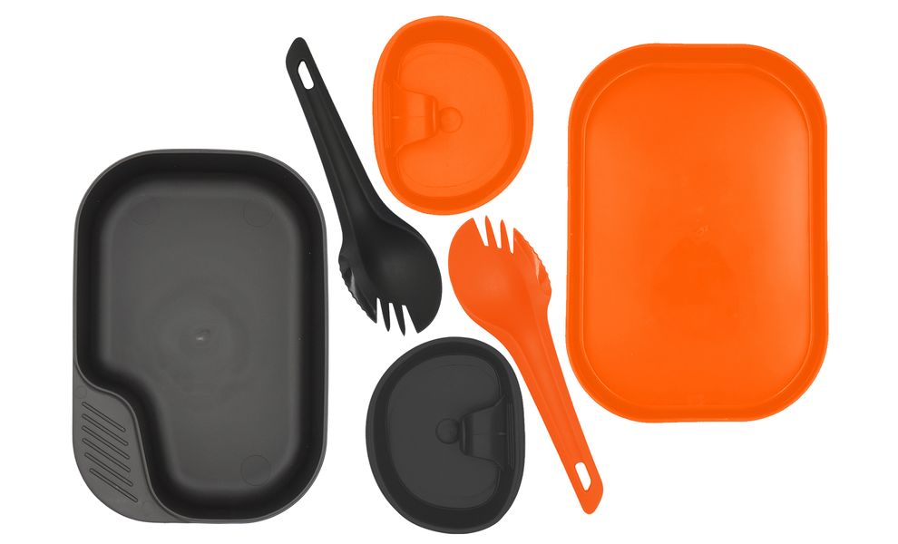 Туристичний набір столового посуду Wildo Camp-A-Box Duo - Light (Orange) на 2 особи, харчовий пластик, Тип комплекту: Light, Колір: Orange, зображення 2