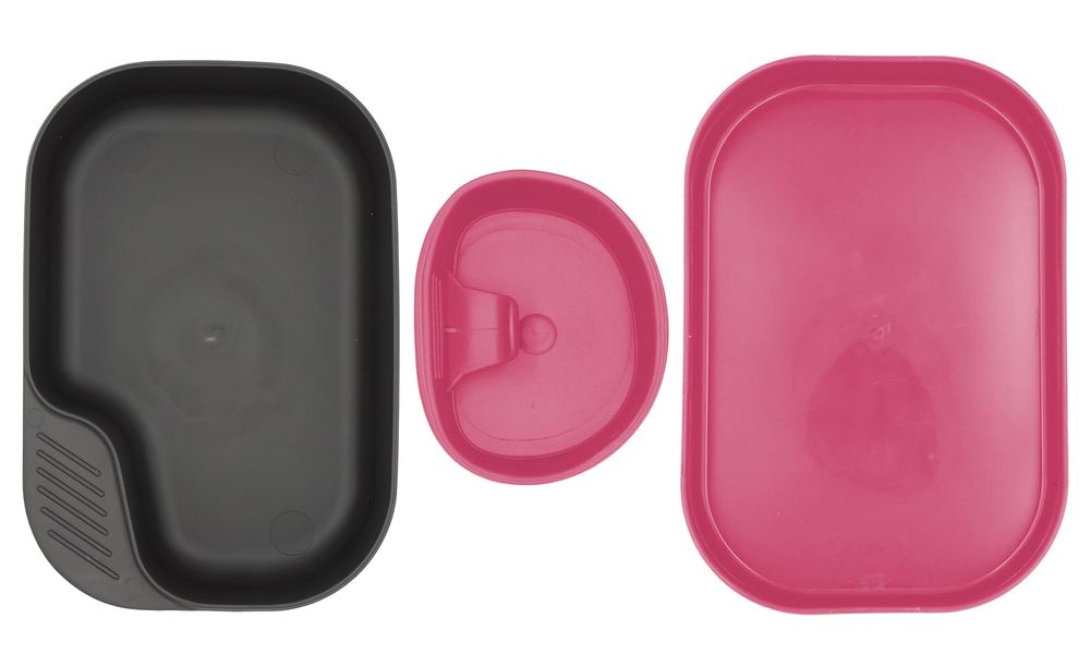 Туристичний набір столового посуду Wildo Camp-A-Box Green - Basic (Raspberry) на 1 особу, харчовий пластик, Тип комплекту: Basic, Колір: Raspberry, зображення 2