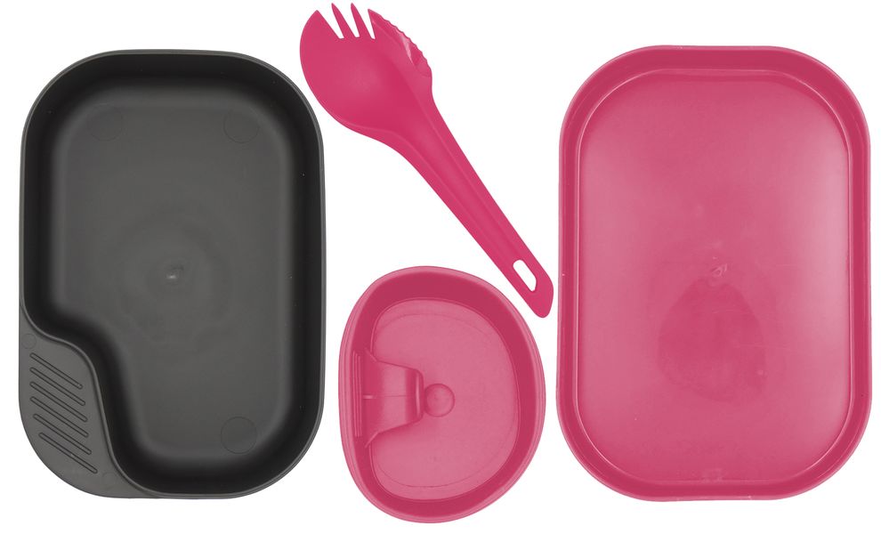 Туристичний набір столового посуду Wildo Camp-A-Box Green - Light (Raspberry) на 1 особу, харчовий пластик, Тип комплекту: Light, Колір: Raspberry, зображення 2