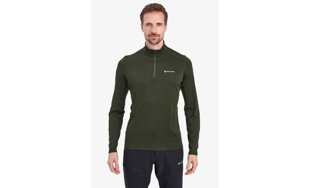 Термокофта чоловіча Montane Dart Zip Neck - MDRZN (Oak Green), Колір виробника: Oak Green, Розмір виробника: M, зображення 2