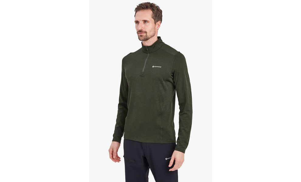 Термокофта чоловіча Montane Dart Zip Neck - MDRZN (Oak Green), Колір виробника: Oak Green, Розмір виробника: M, зображення 3