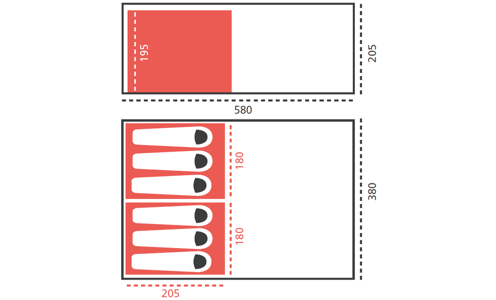6-місний кемпінговий намет Grand Canyon Dolomiti 6, Кількість місць: 6, Колір: Mojave Desert, зображення 2