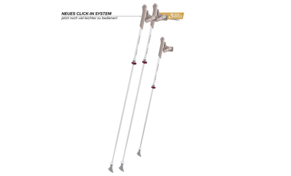 Палиці для скандинавської ходьби Komperdell Sarma PL (Pearl/Berry), 105-125 см, Колір виробника: Pearl/Berry, зображення 2