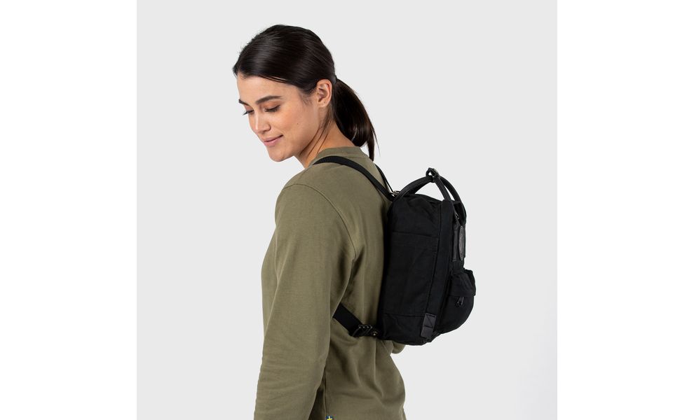 Рюкзак Fjallraven Kanken No.2 Black Mini (550/Black), 7 л, Об'єм: 7, Колір виробника: 550/Black, зображення 3