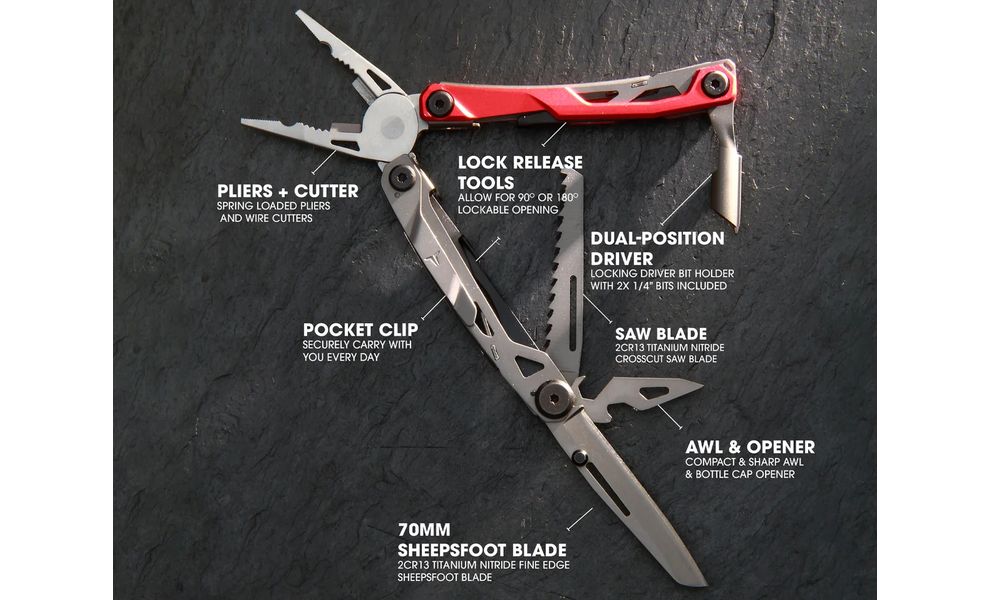 Мультитул з бітами True Utility Ti Pocket Multi Tool - 10 функцій, зображення 2