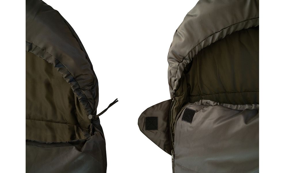Демісезонний кемпінговий спальник-ковдра Tramp Shypit 200 Wide до 5°C: з капюшоном, Максимальний зріст користувача: 195, Колір: Olive, Сторона застібки: права, зображення 6