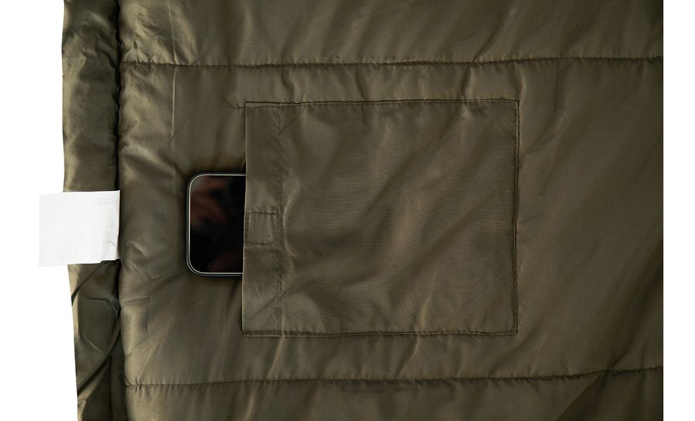 Демісезонний кемпінговий спальник-ковдра Tramp Shypit 200 Wide до 5°C: з капюшоном, Максимальний зріст користувача: 195, Колір: Olive, Сторона застібки: ліва, зображення 8