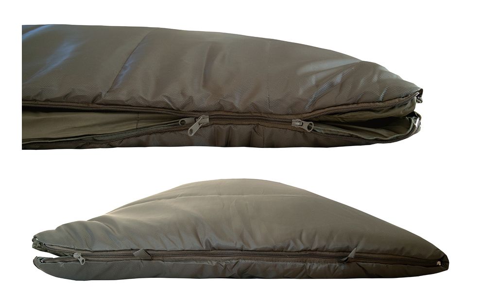 Демісезонний кемпінговий спальник-ковдра Tramp Shypit 200 Wide до 5°C: з капюшоном, Максимальний зріст користувача: 195, Колір: Olive, Сторона застібки: ліва, зображення 10