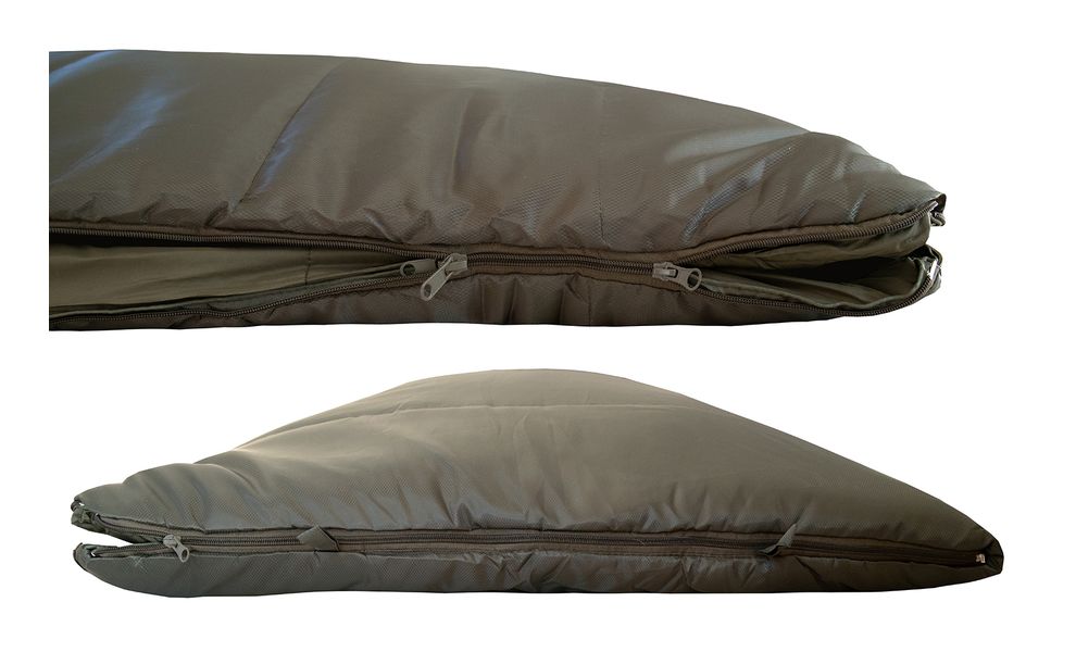 Демісезонний кемпінговий спальник-ковдра Tramp Shypit 400 Wide до -5°C: з капюшоном, Максимальний зріст користувача: 195, Колір: Olive, Сторона застібки: права, зображення 9