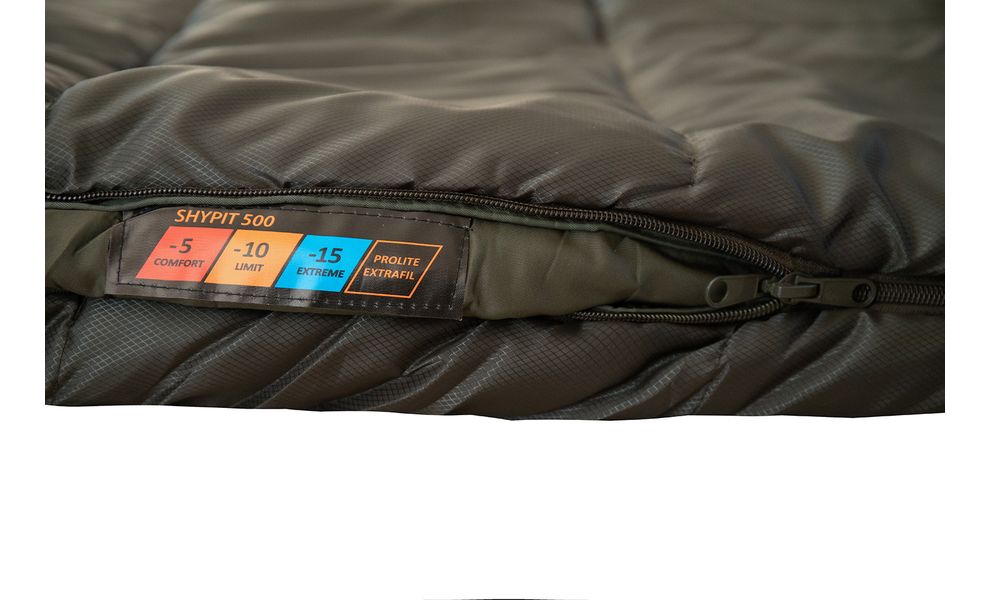 Зимовий кемпінговий спальник-ковдра Tramp Shypit 500 Wide до -10°C: широкий, з капюшоном, Максимальний зріст користувача: 195, Сторона застібки: права, зображення 3