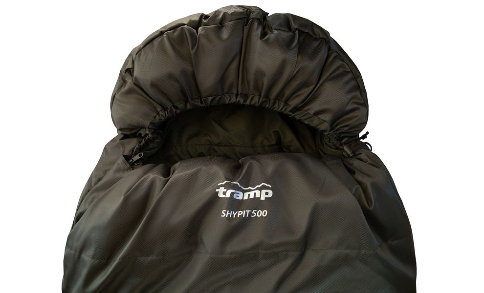Зимовий кемпінговий спальник-ковдра Tramp Shypit 500 Wide до -10°C: широкий, з капюшоном, Максимальний зріст користувача: 195, Сторона застібки: права, зображення 4