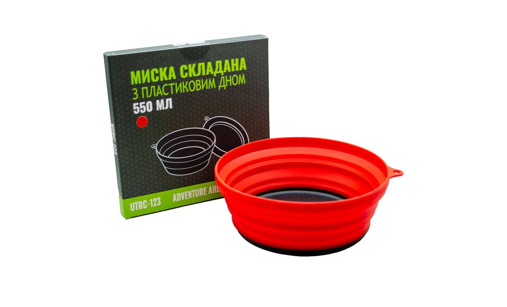 Складна туристична миска Tramp UTRC-123 (Terracotta) на 550 мл, харчовий силікон, Об'єм: 550, Колір виробника: Terracotta, зображення 6