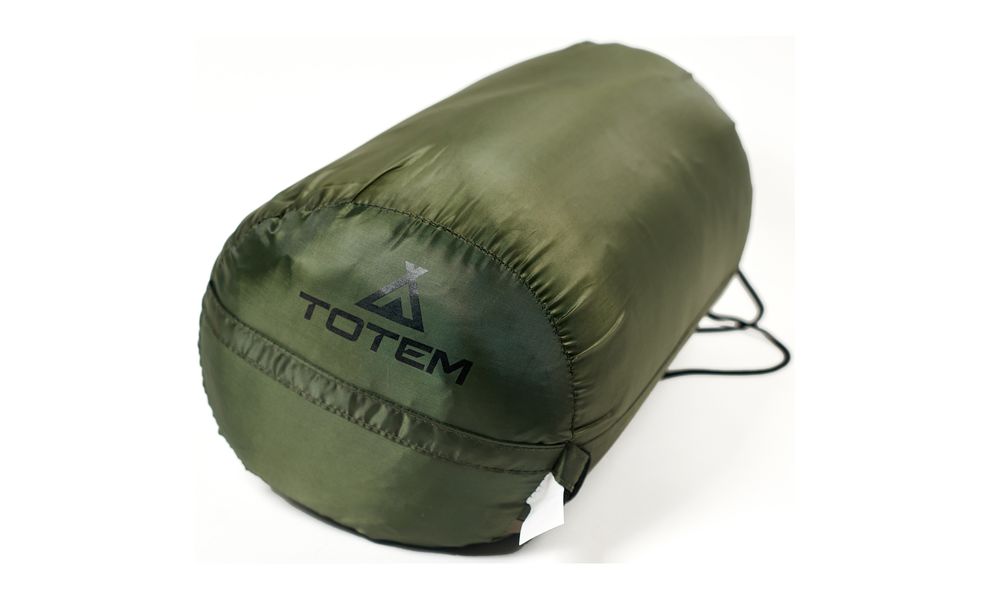 Демісезонний туристичний спальник Totem Hunter XXL до 5°C: широкий, з капюшоном, Максимальний зріст користувача: 195, Колір: Green, Сторона застібки: права, зображення 13