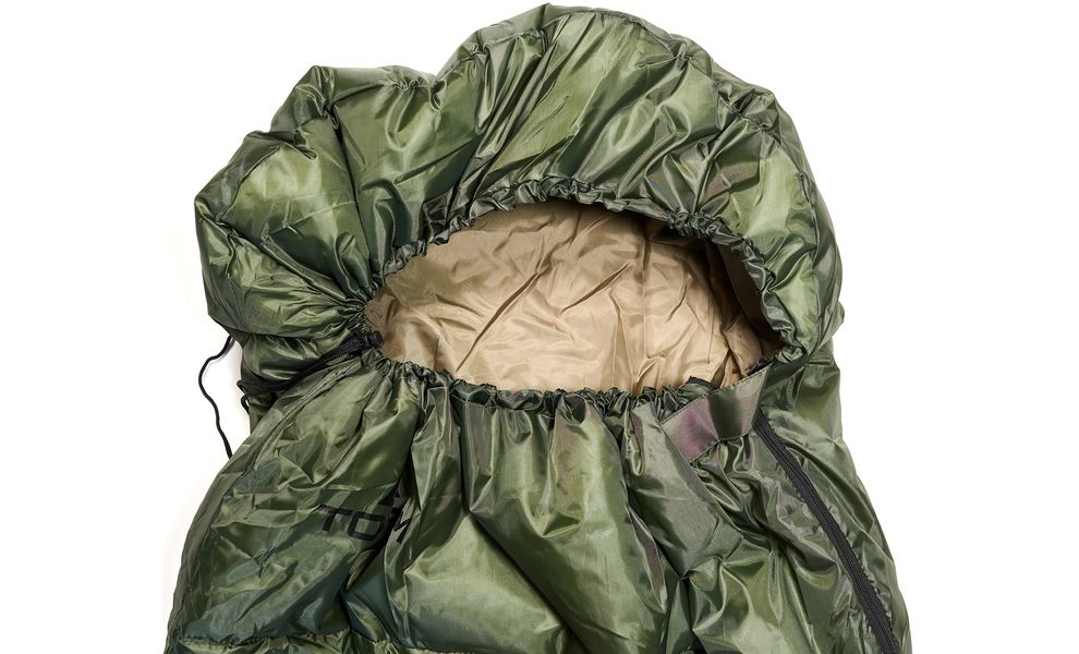 Демісезонний туристичний спальник Totem Hunter XXL до 5°C: широкий, з капюшоном, Максимальний зріст користувача: 195, Колір: Green, Сторона застібки: права, зображення 11