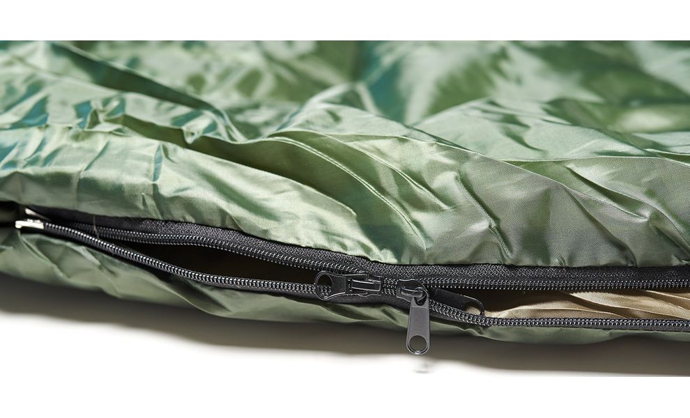 Демісезонний туристичний спальник Totem Hunter до 5°C: з капюшоном, Максимальний зріст користувача: 195, Колір: Green, Сторона застібки: права, зображення 10