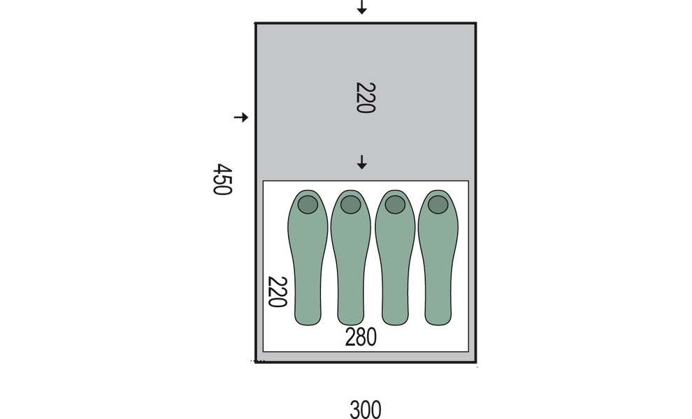 4-місний кемпінговий намет Pinguin Nimbus 4 (Blue), Кількість місць: 4, Колір: Blue, зображення 2