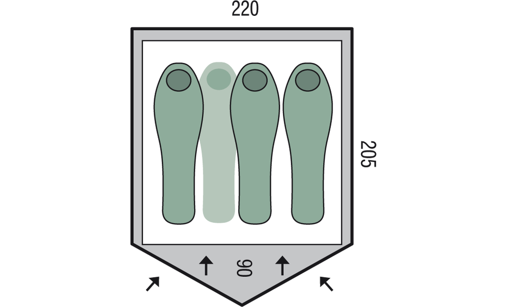 3-місний намет Pinguin Serac: двошаровий, зображення 2