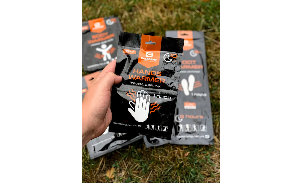 Одноразові грілки для рук BaseCamp Hand Warmer, 2 шт., зображення 5