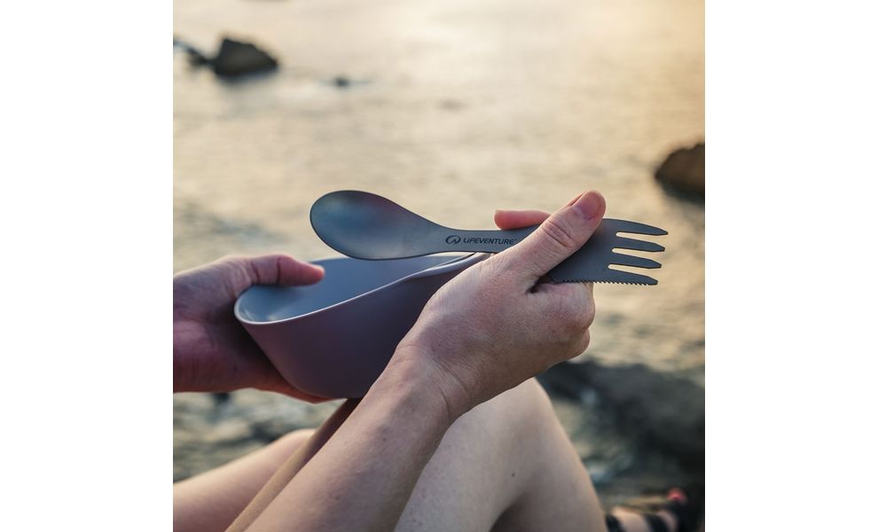 Туристична миска Lifeventure Ellipse (Light Grey) на 450 мл, харчовий пластик, Об'єм: 450, Колір виробника: Light Grey, зображення 5