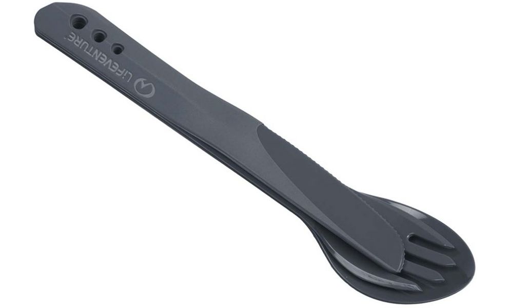 Туристичний набір столових приборів Lifeventure Ellipse - Big (Graphite) (виделка, ложка, ніж), харчовий пластик, Тип розміру: Big, Колір виробника: Graphite, зображення 5