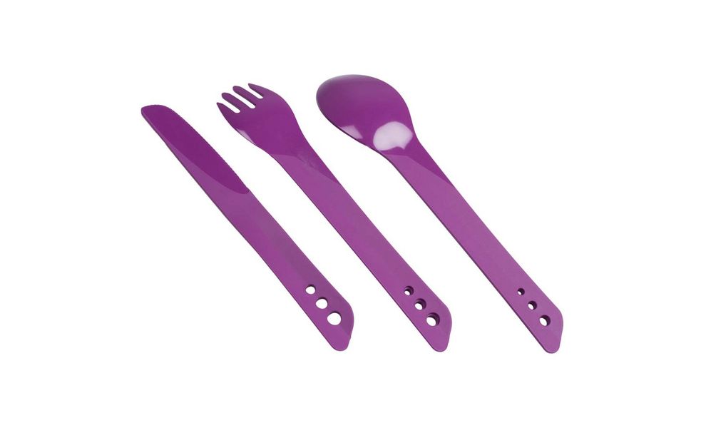 Туристичний набір столових приборів Lifeventure Ellipse - Small (Purple) (виделка, ложка, ніж), харчовий пластик, Тип розміру: Small, Колір виробника: Purple, зображення 4