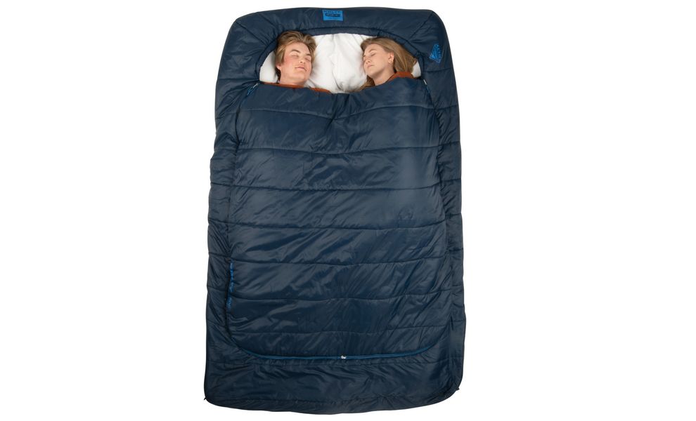 Двомісний кемпінговий спальник-ковдра Kelty Tru. Comfort Doublewide 20 (Pageant Blue) до -7°C, Максимальний зріст користувача: 198, Колір: Pageant Blue, Сторона застібки: ліва+права, зображення 4