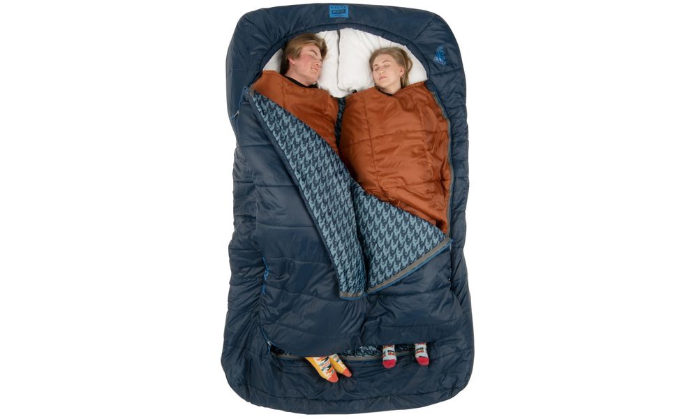 Двомісний кемпінговий спальник-ковдра Kelty Tru. Comfort Doublewide 20 (Pageant Blue) до -7°C, Максимальний зріст користувача: 198, Колір: Pageant Blue, Сторона застібки: ліва+права, зображення 5